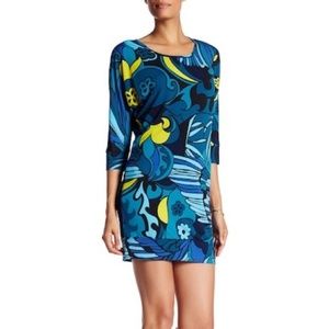 Sexy Blue Trina Turk 3/4 Sleeve Dress